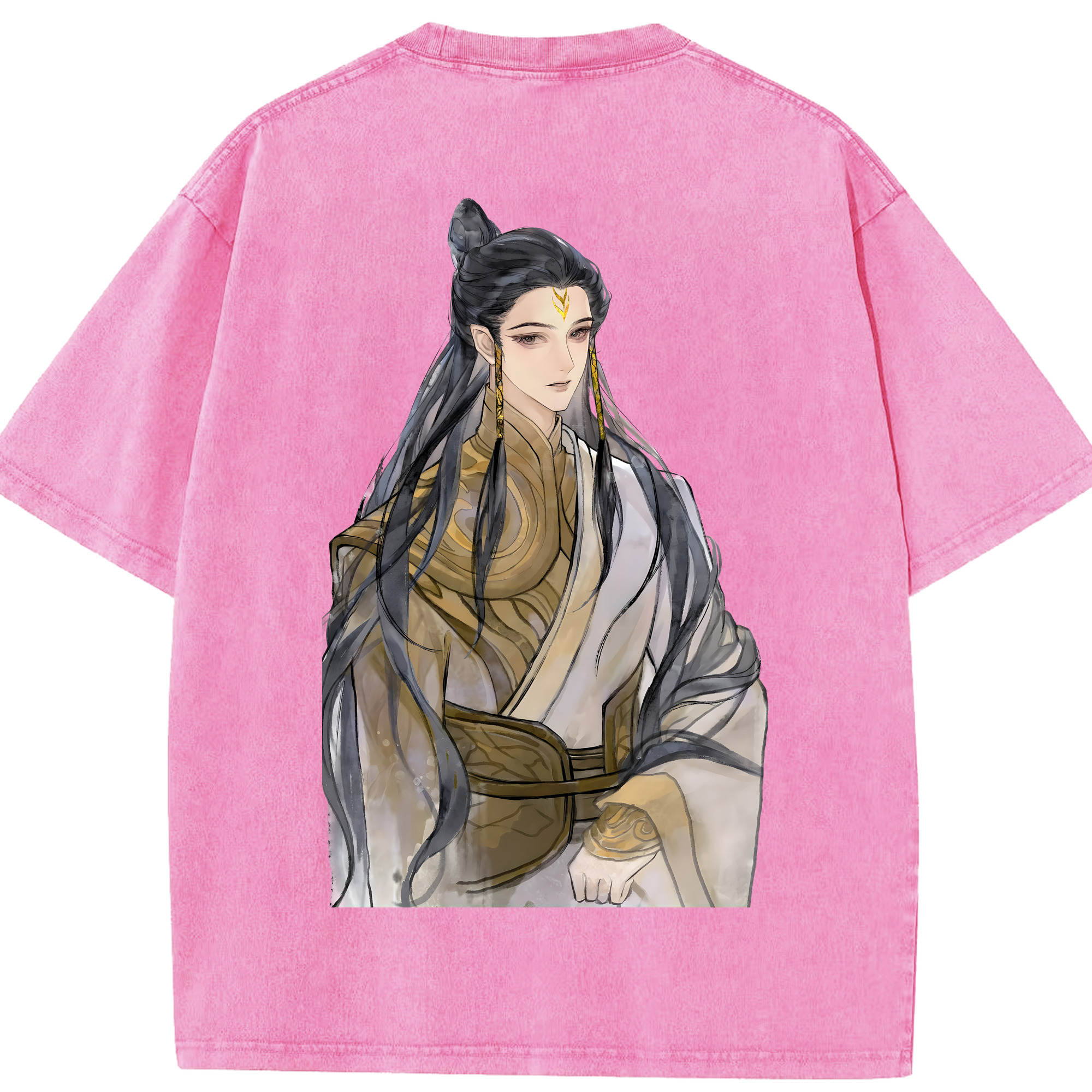（画像用） Ne Zha 2 ナタ 魔童の大暴れ 綿100% ヴィンテージ風 半袖Tシャツ（背面プリント）
